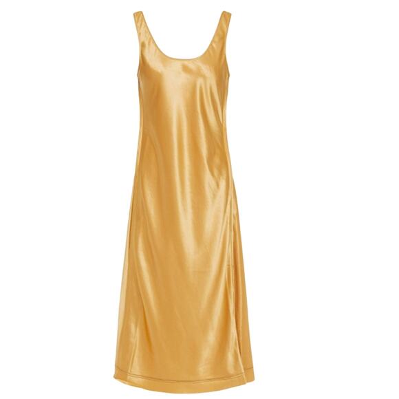 Acne Studios Satin slip dress Gold US 10 - Picture 1 of 12